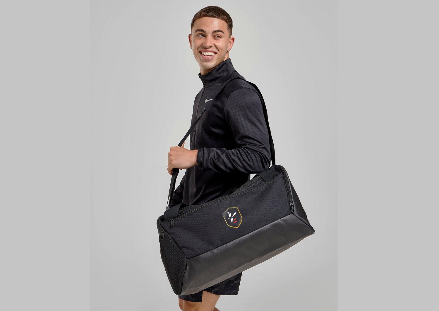 Elite Martial Arts crest applied to a training bag
