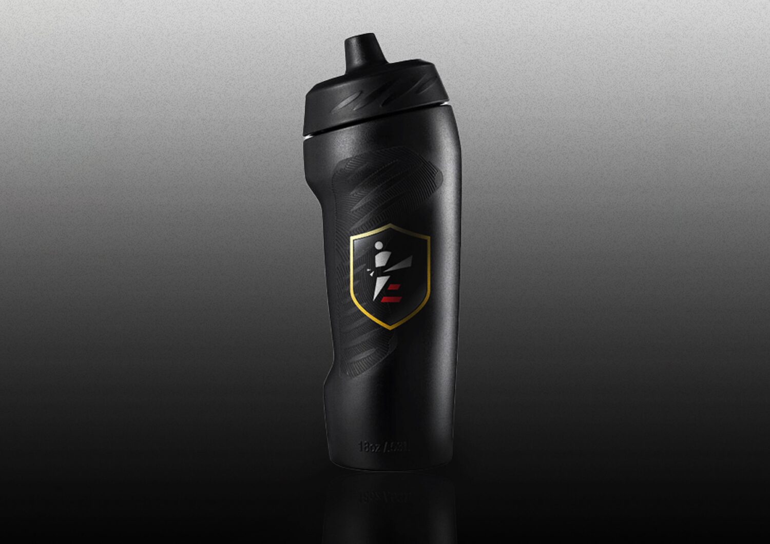 Elite Martial Arts crest applied to a training water bottle