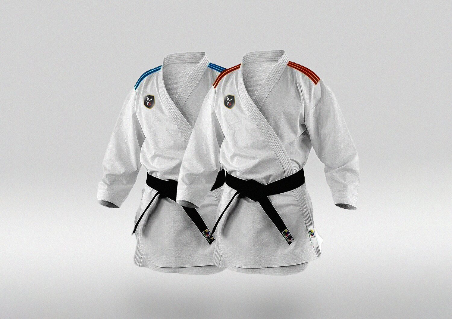 Elite Martial Arts crest applied to training uniforms