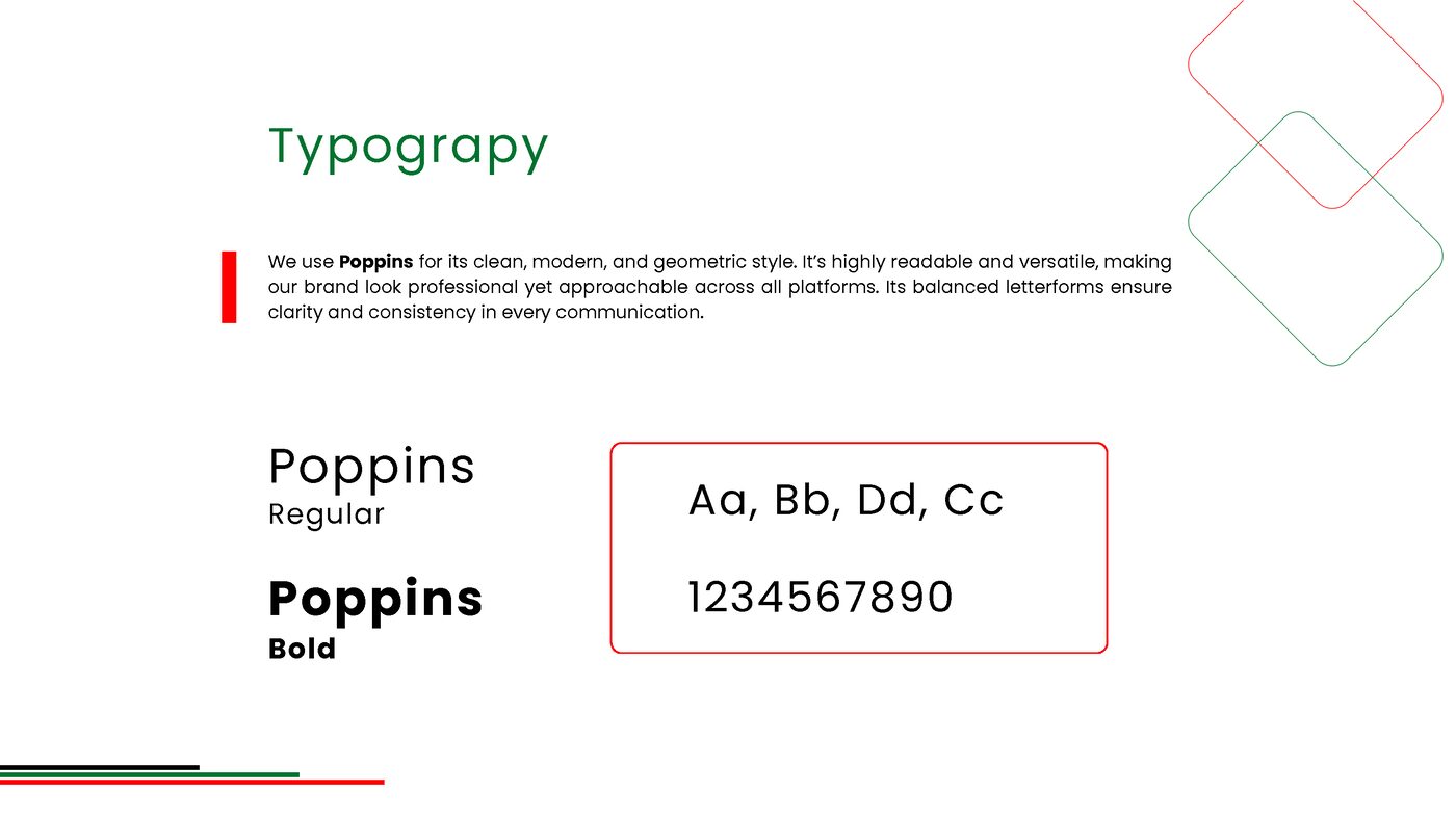 Tarheeb brand guideline page showing typographic system